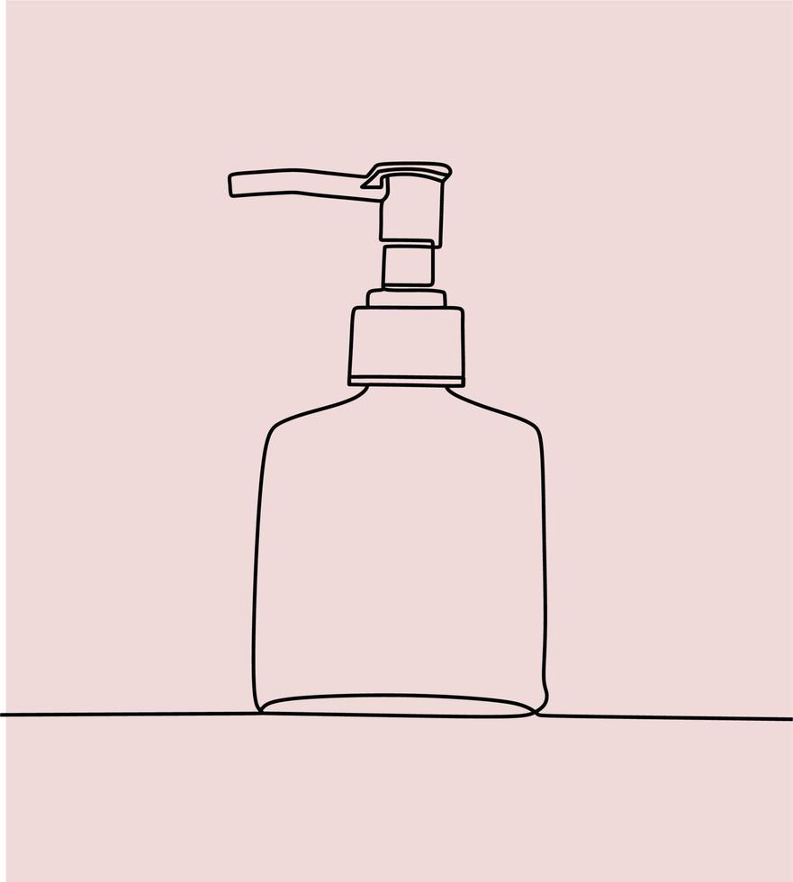 continuous line drawing on perfume vector