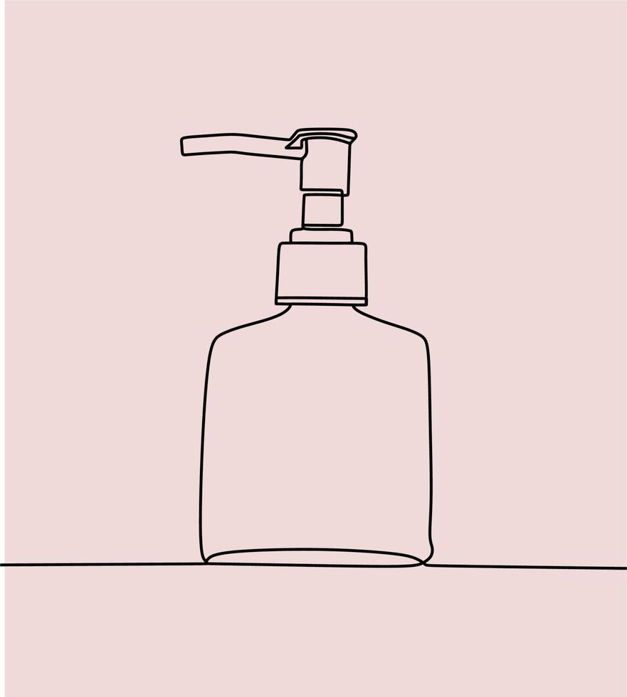 dibujo de línea continua en perfume vector