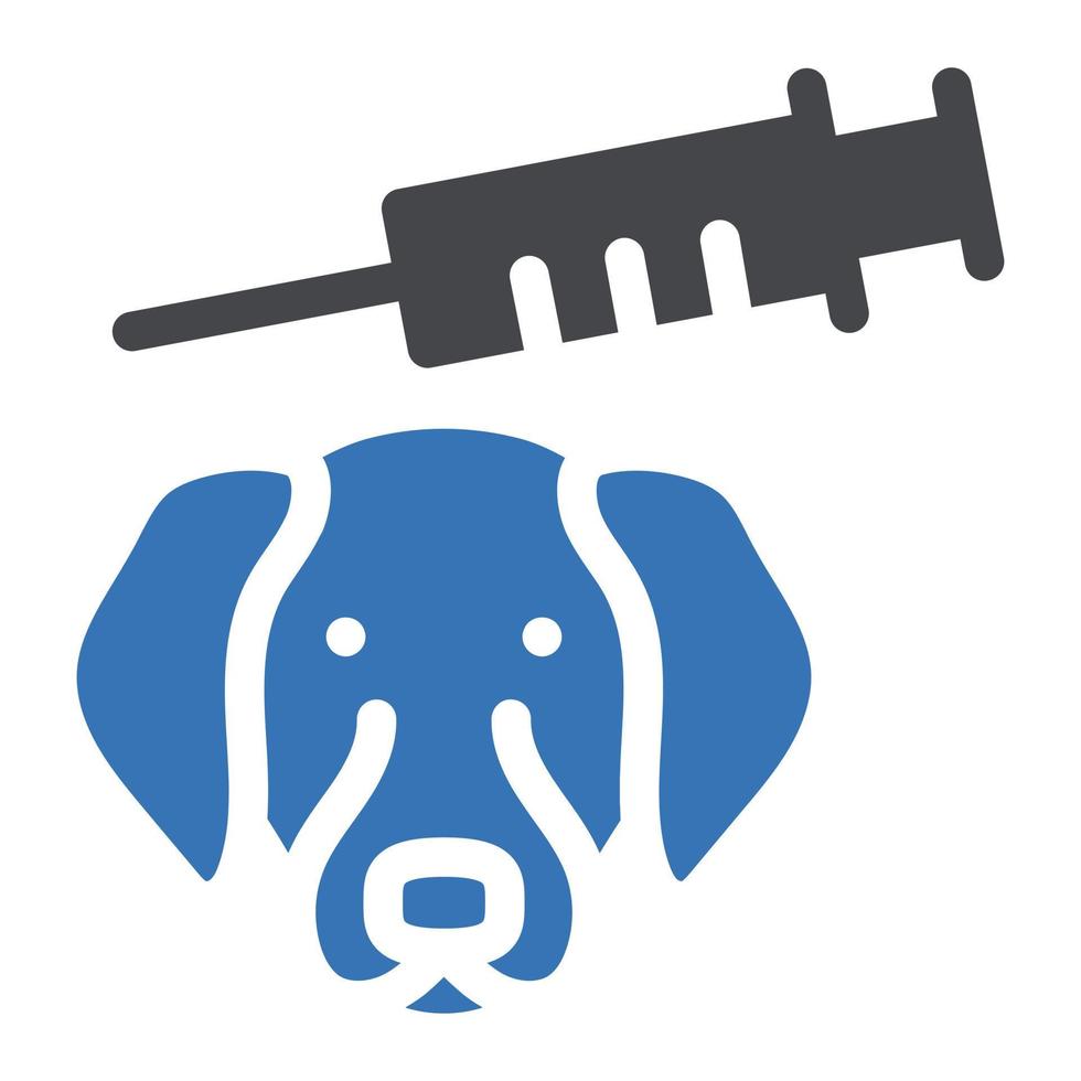 ilustración vectorial de vacunación de perros en un fondo. símbolos de calidad premium. iconos vectoriales para concepto y diseño gráfico. vector