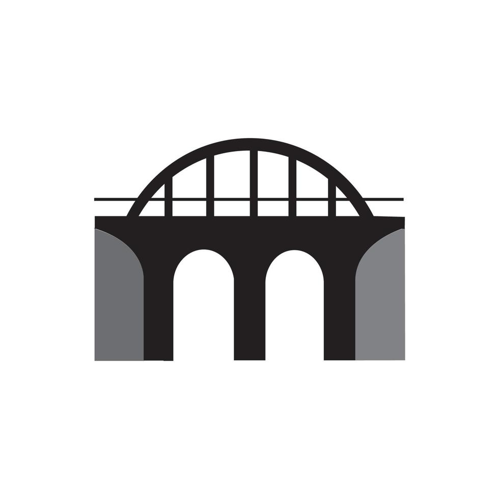 logotipo de puente simple vector