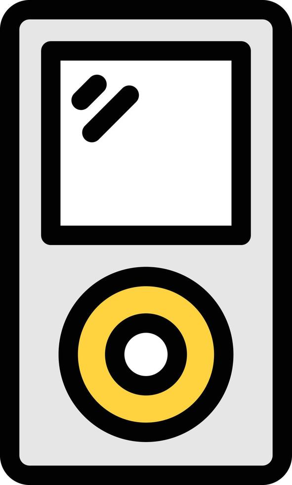 ilustración de vector de reproductor de audio en un fondo. símbolos de calidad premium. iconos vectoriales para concepto y diseño gráfico.