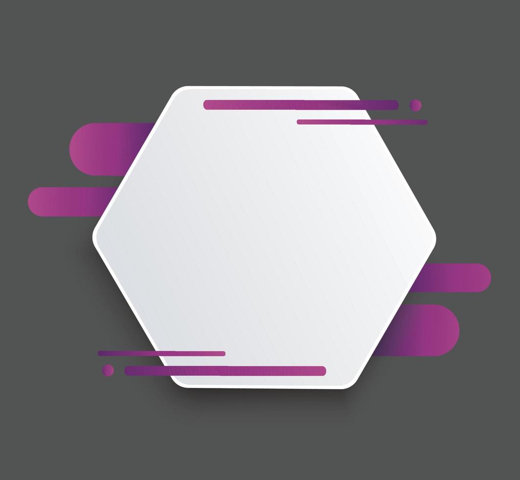 purple hexagon background template vector illustration