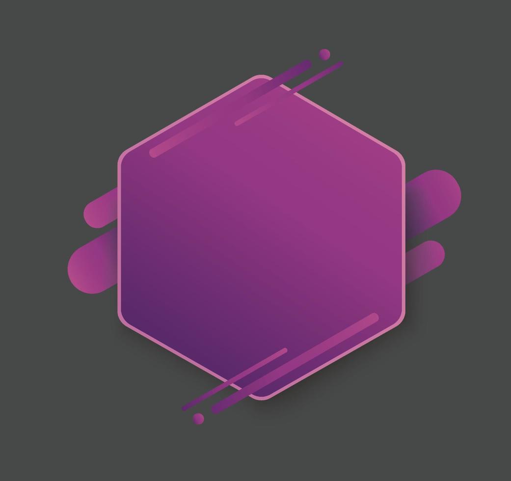 purple hexagon background template vector illustration