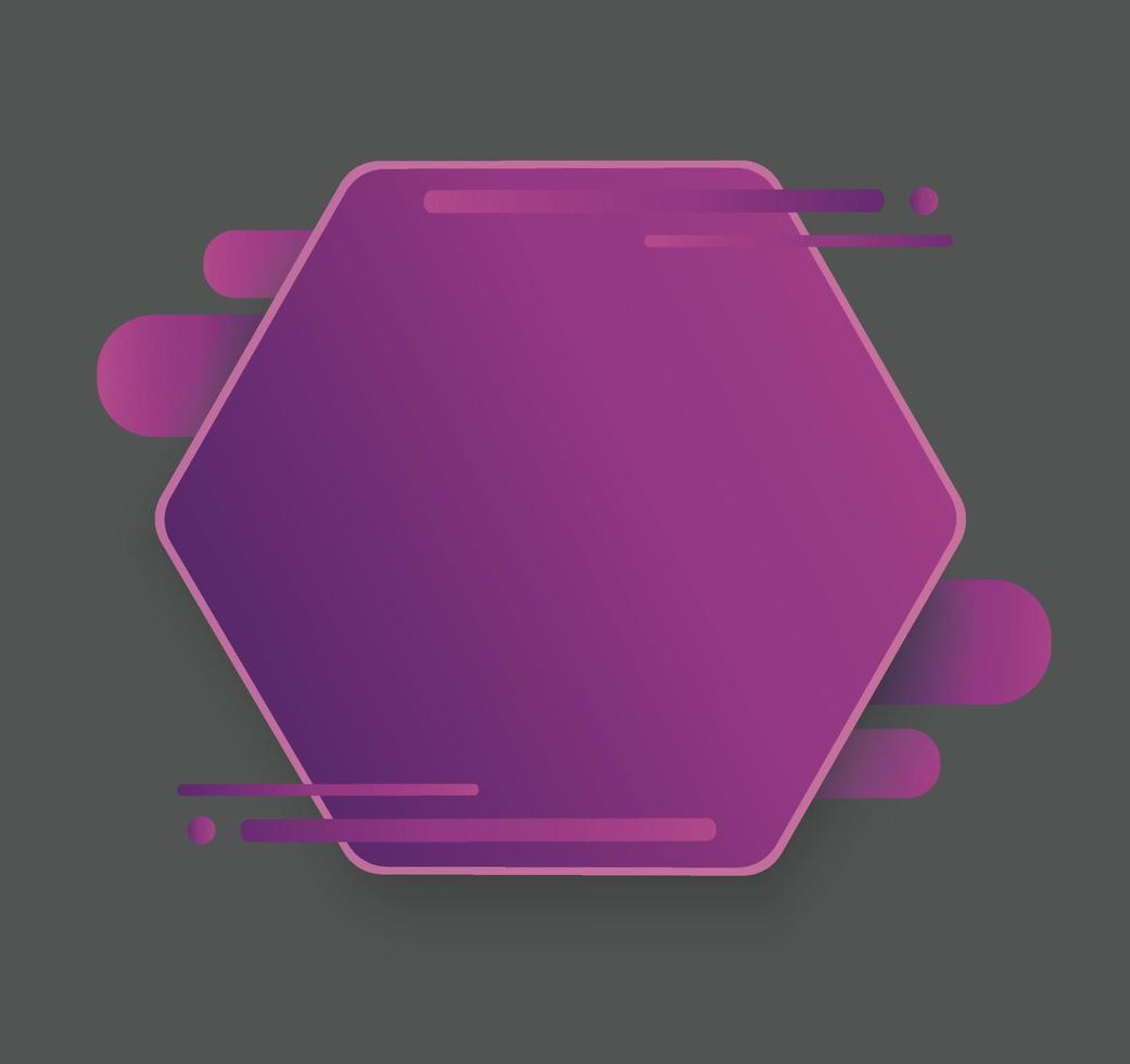 purple hexagon background template vector illustration