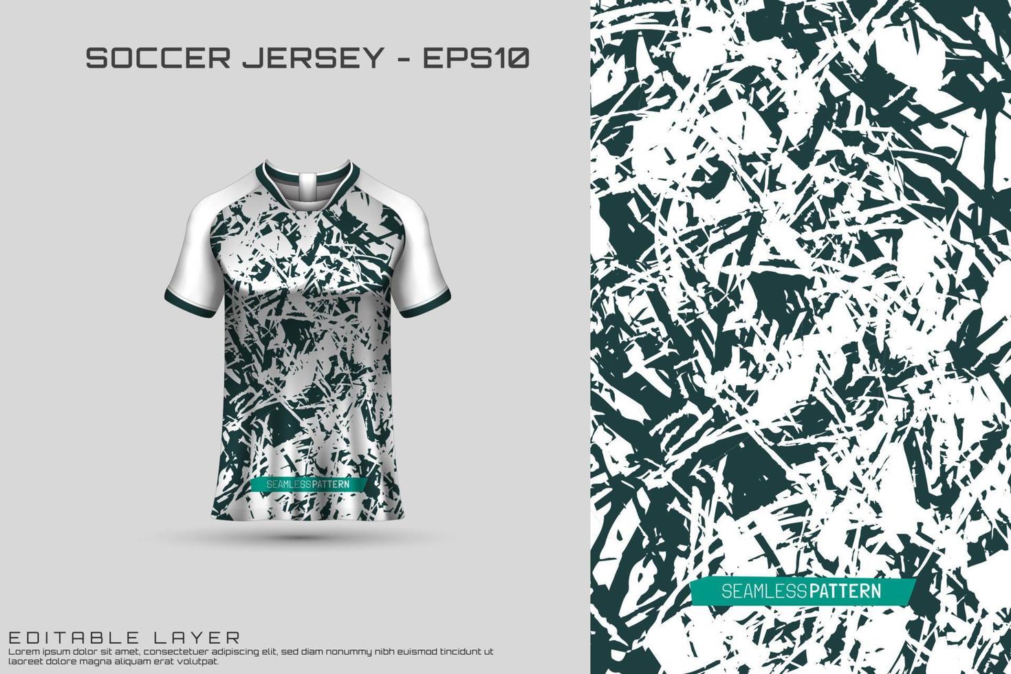 Sports jersey and t-shirt template sports jersey design vector mockup. Sports design for football, racing, gaming jersey. Vector.