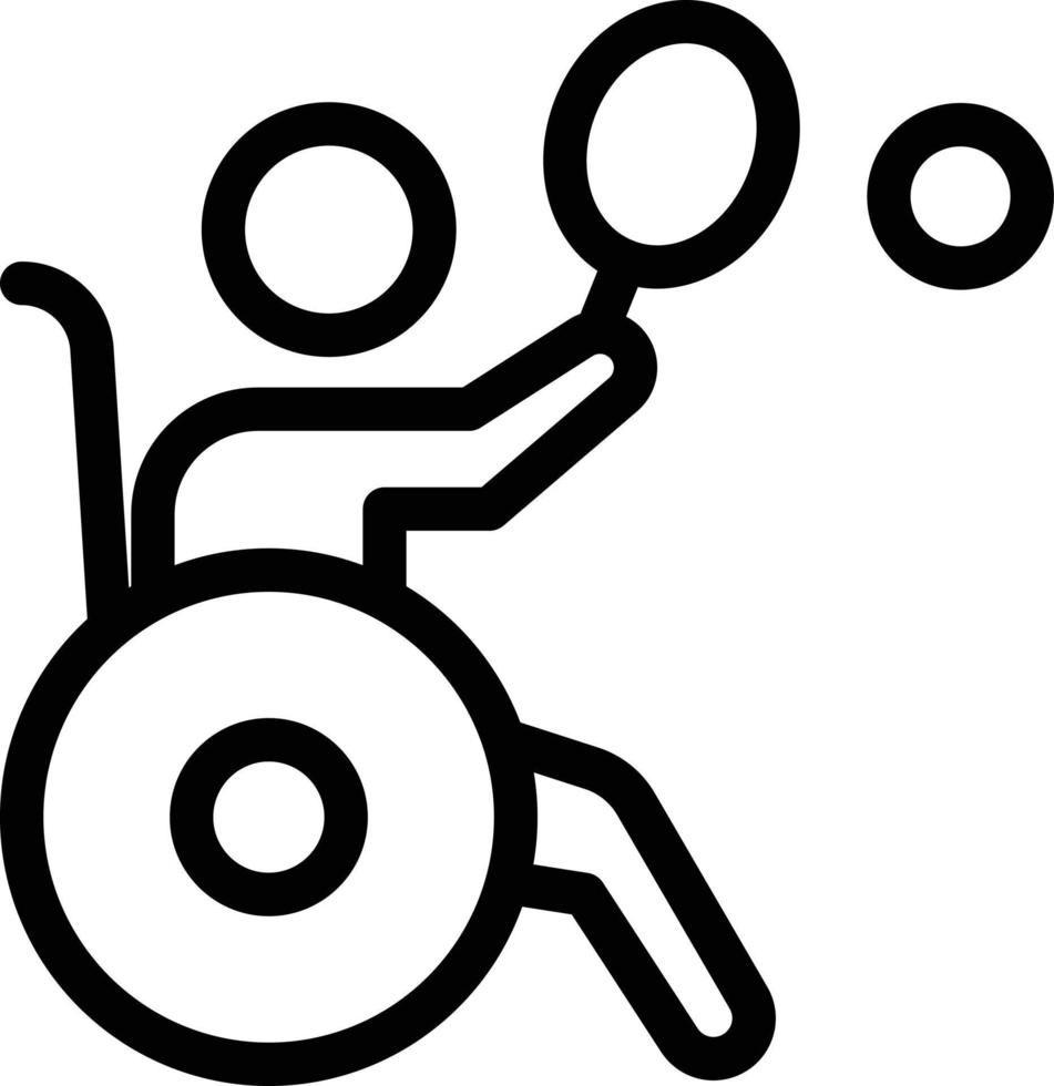 wheelchair tennis vector illustration on a background.Premium quality symbols.vector icons for concept and graphic design.