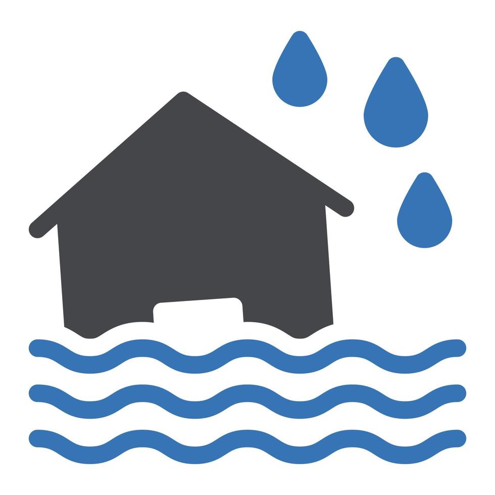 house flood vector illustration on a background.Premium quality symbols.vector icons for concept and graphic design.