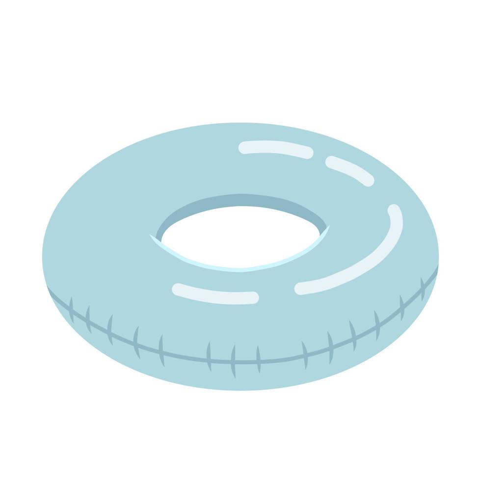 Summer rubber ring in flat design, vector illustration