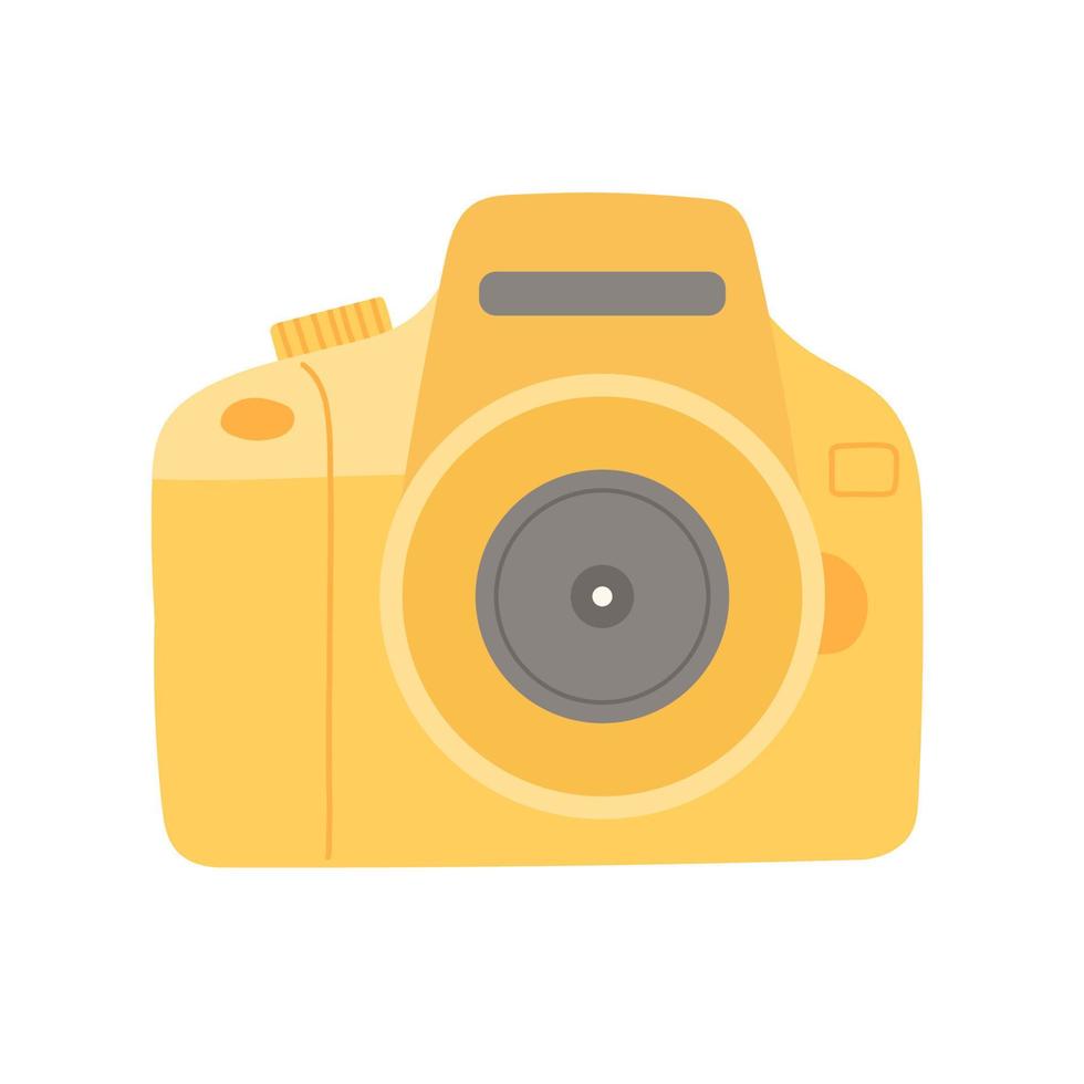 Summer colorful camera, flat design vector illustration