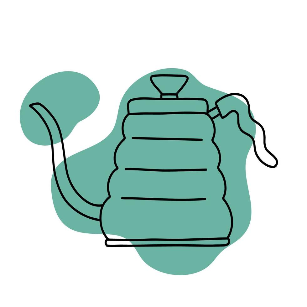 Coffee icon lineart, calm simple color vector illustration