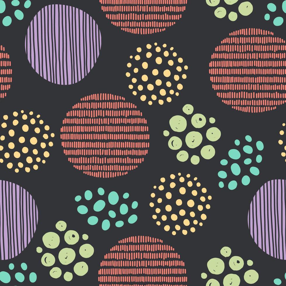 Abstract seamless pattern, geometric shape elements vector illustration