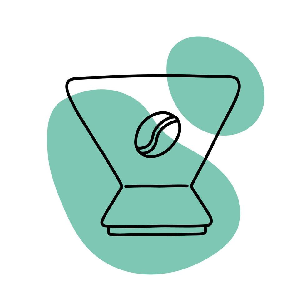Coffee icon lineart, calm simple color vector illustration