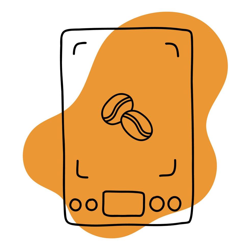 Coffee icon lineart, calm simple color vector illustration