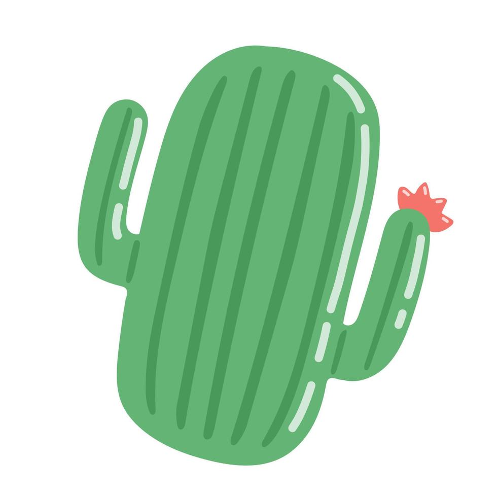 Summer rubber ring cactus in flat design, vector illustration