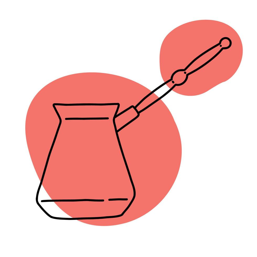 Coffee icon lineart, calm simple color vector illustration