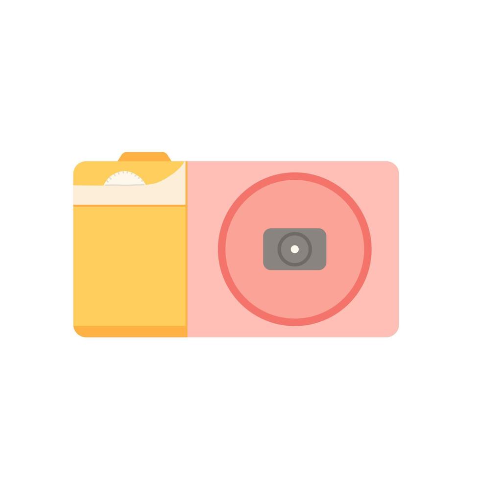 Summer colorful camera, flat design vector illustration