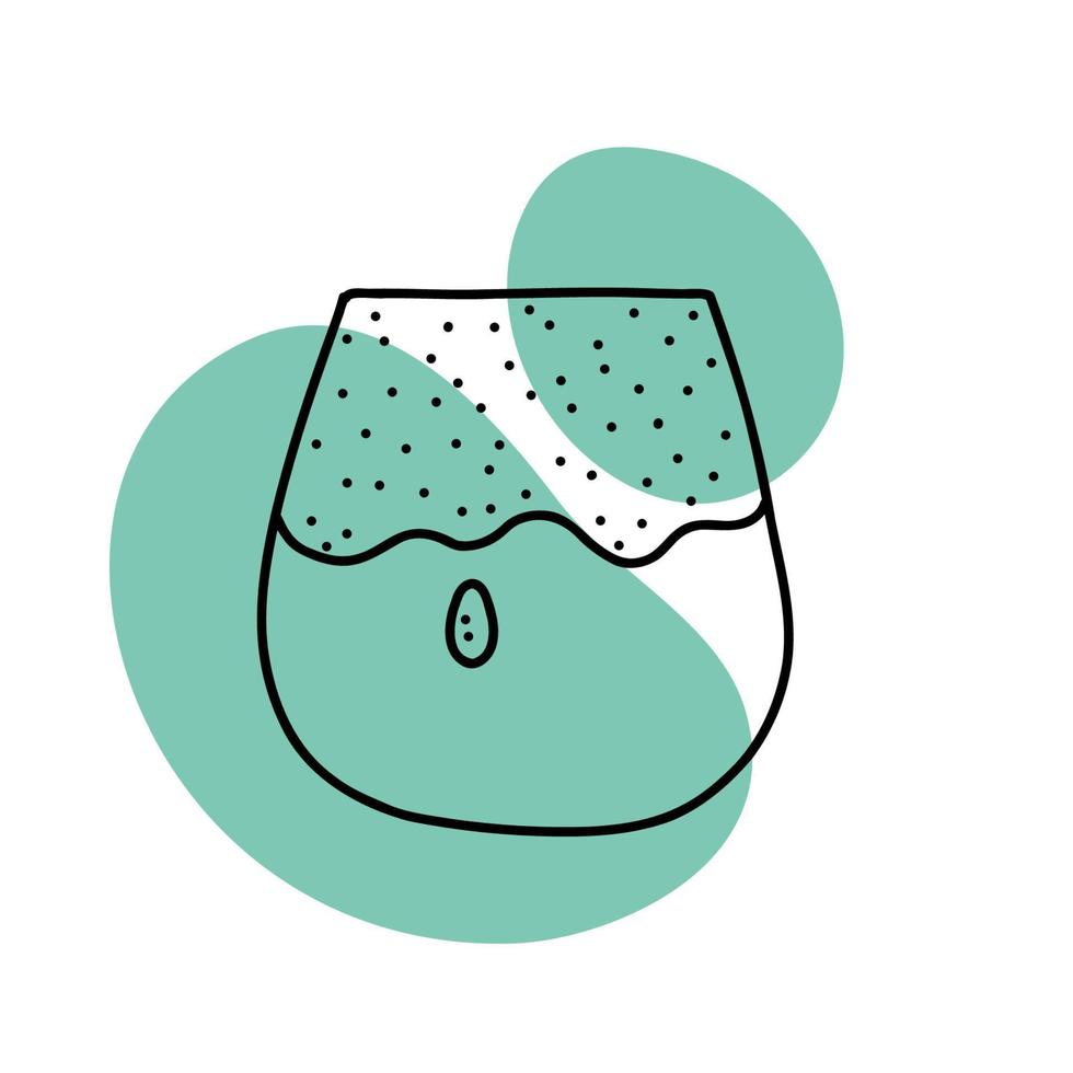 Coffee icon lineart, calm simple color vector illustration