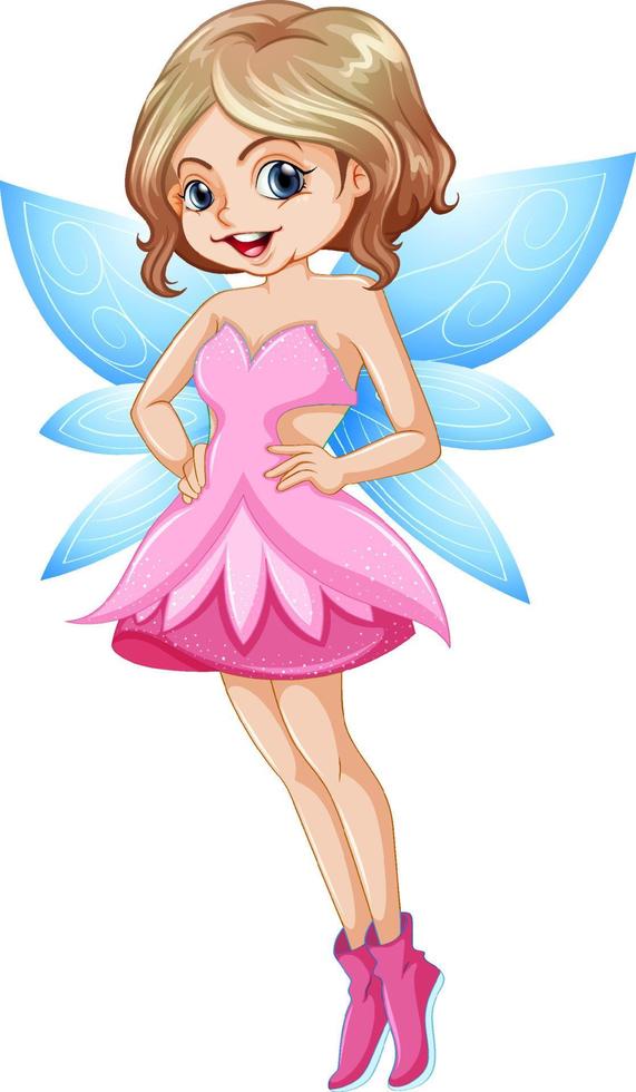 Beautiful fairy girl cartoon character vector