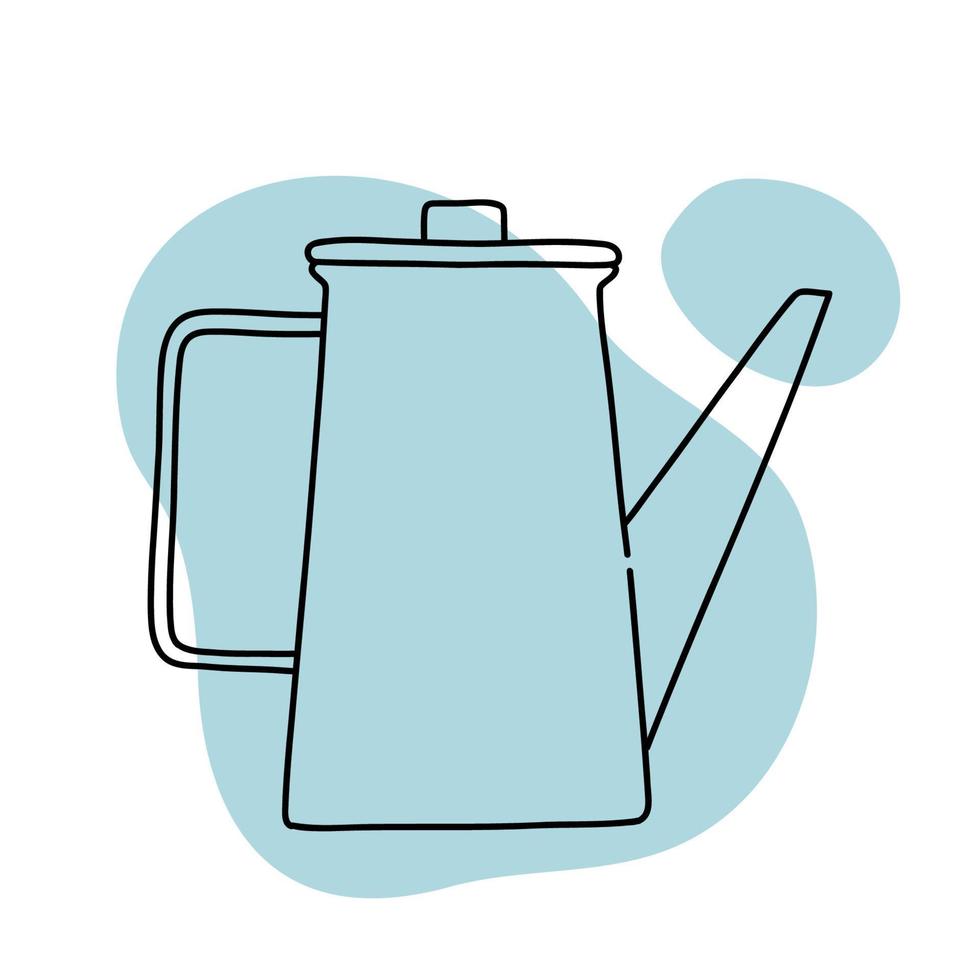 Coffee icon lineart, calm simple color vector illustration