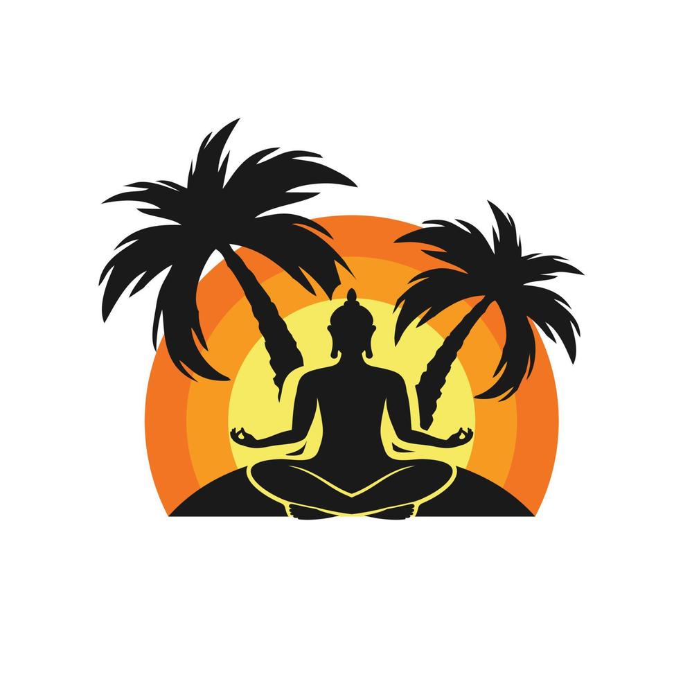 Buddha Meditation Yoga Vector