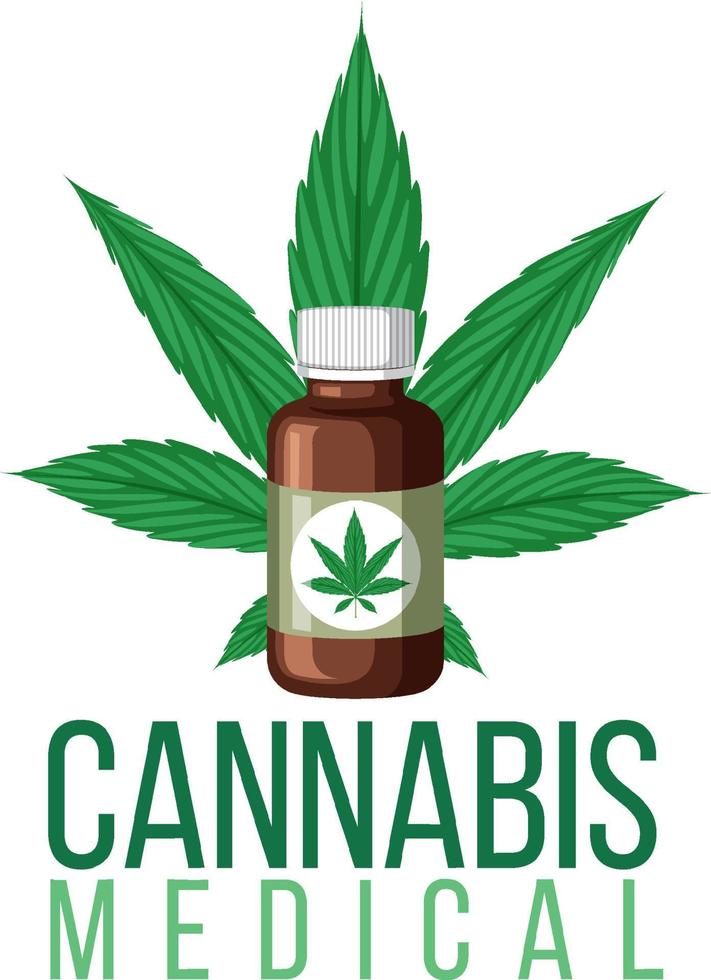 planta de cannabis para medicina vector