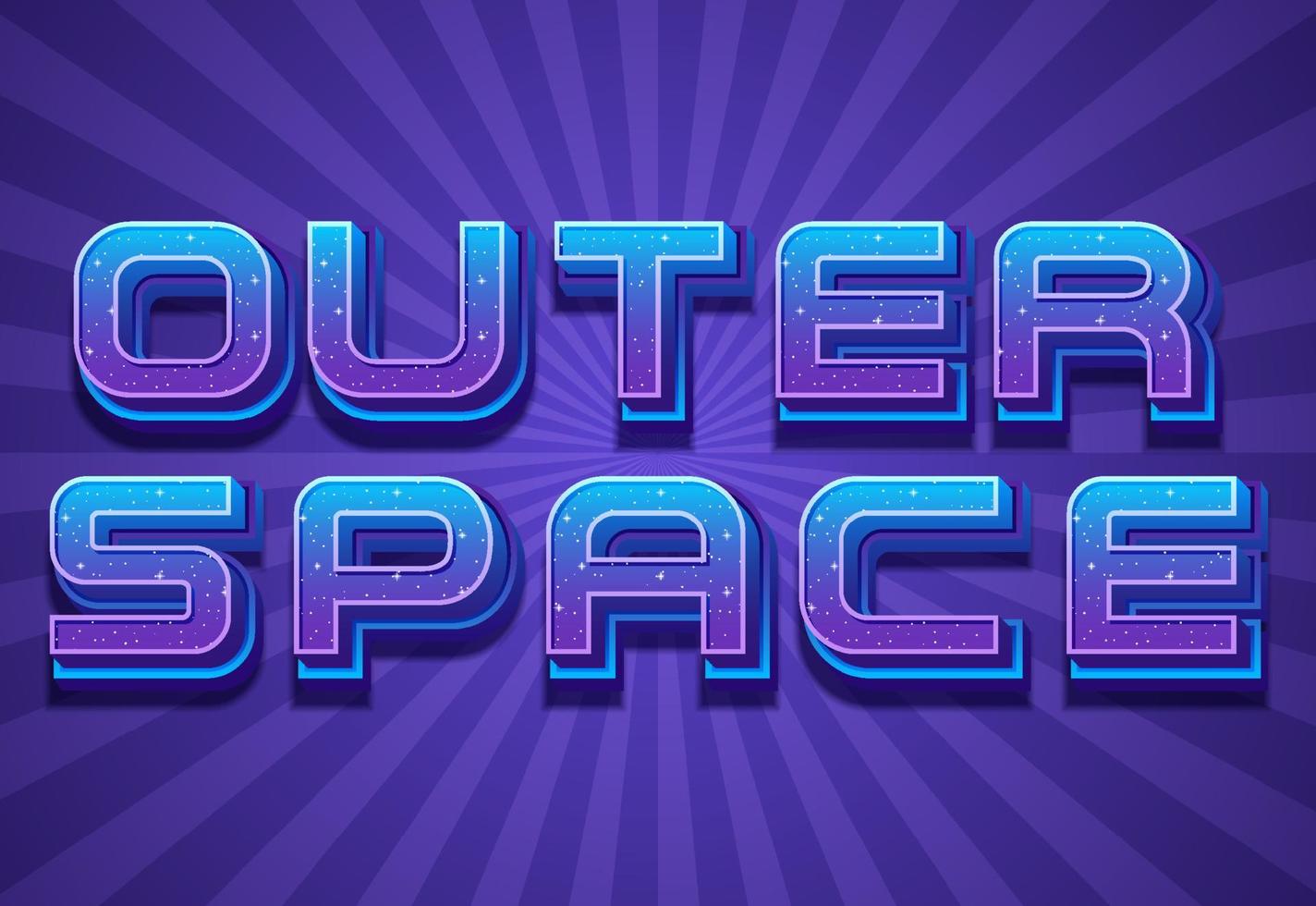 Outer space logo on radiant background vector