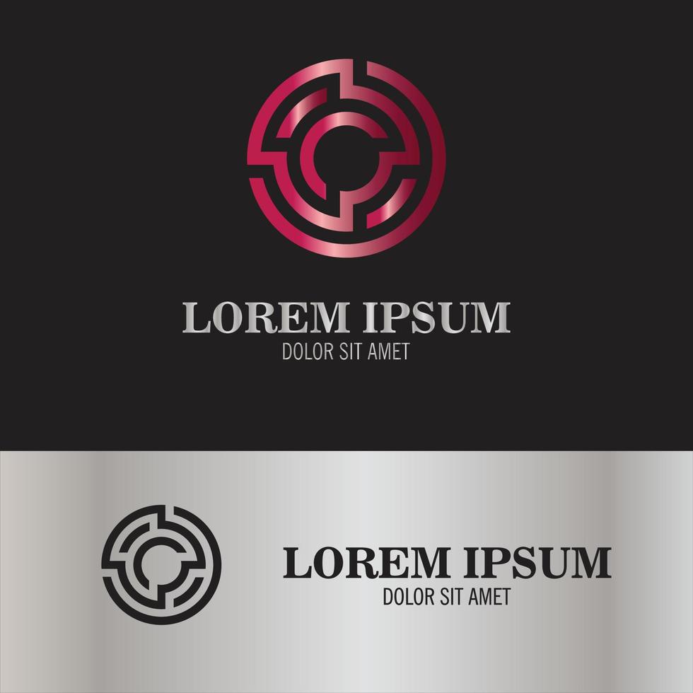 circulo labirin logo.eps vector