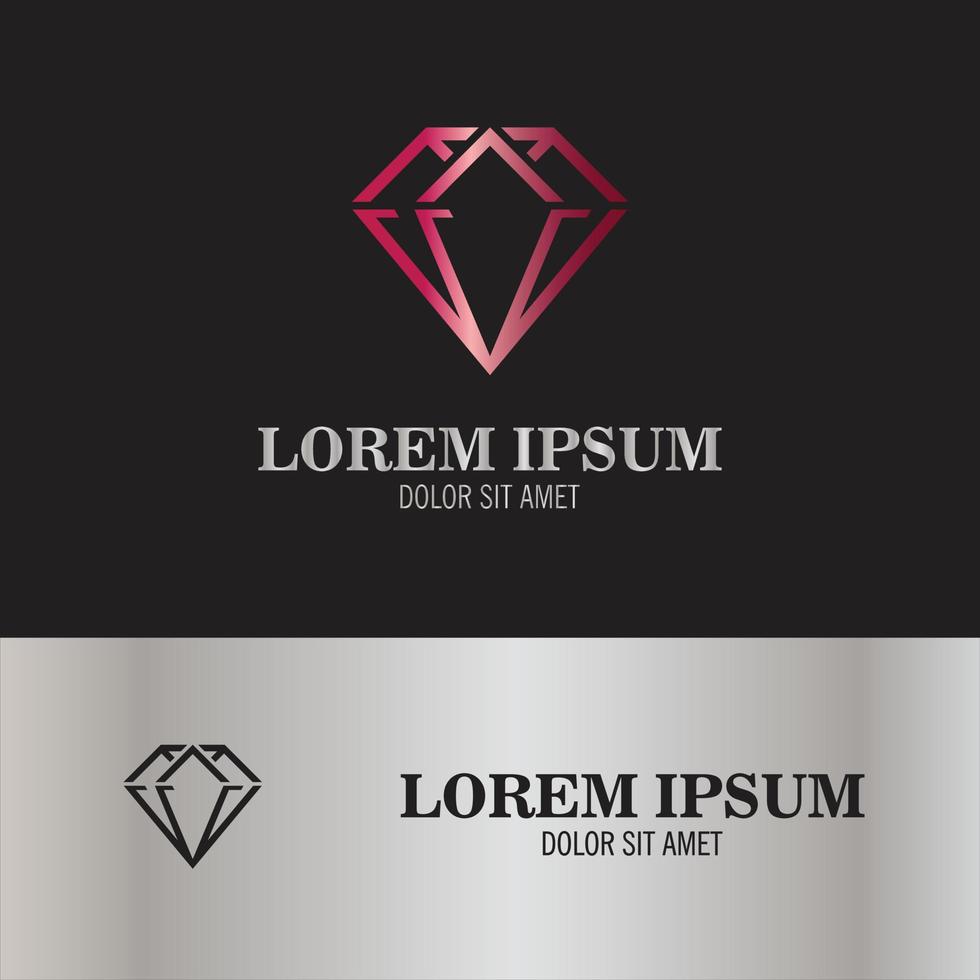 logotipo abstracto de diamante.eps vector