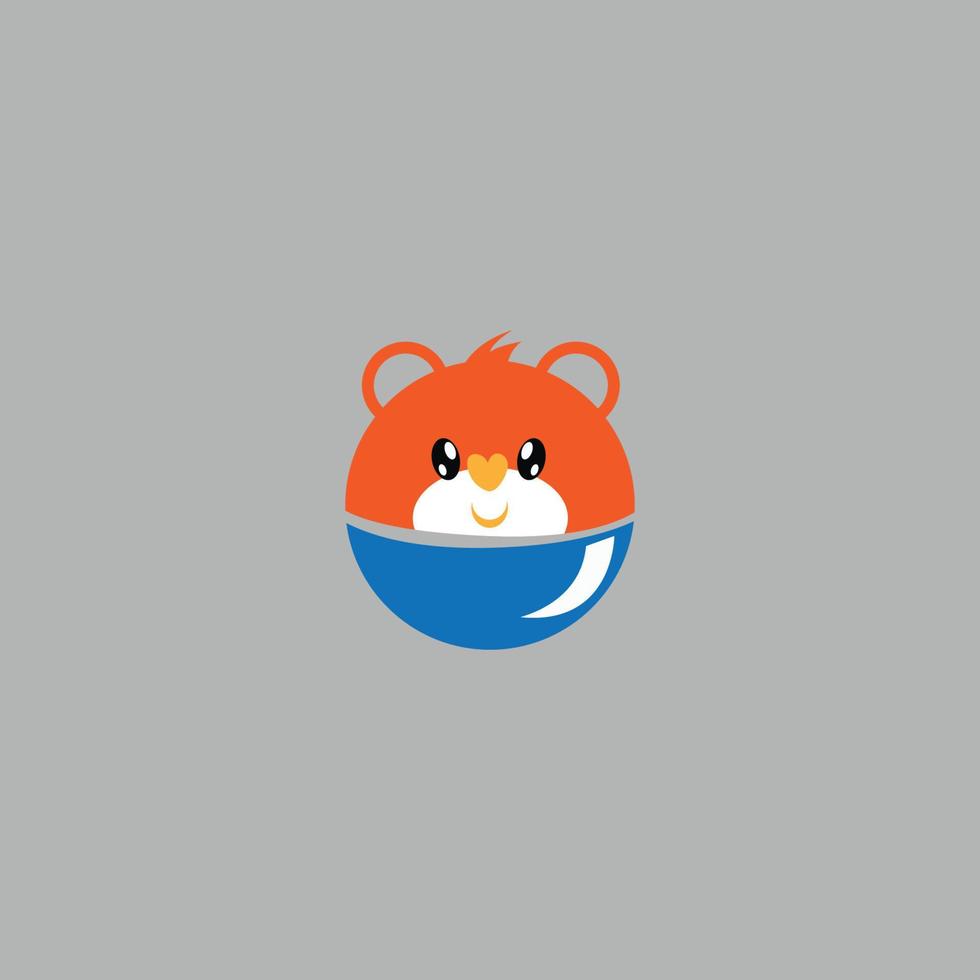 smart hamster symbol logo.eps vector