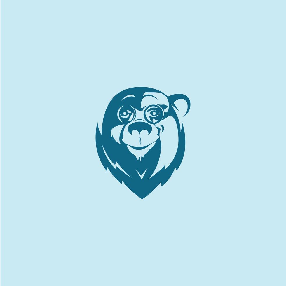 head bear vector illustration.eps