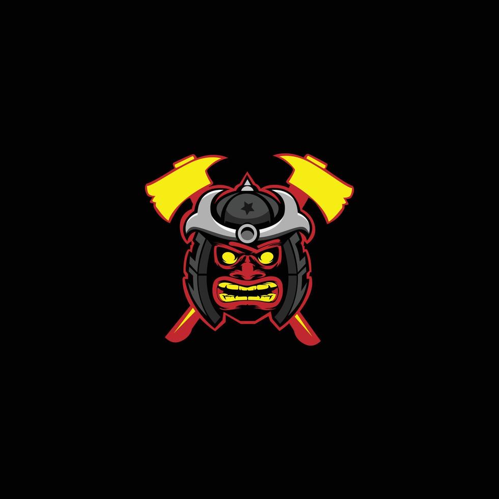 tiki samurai vector logo.eps