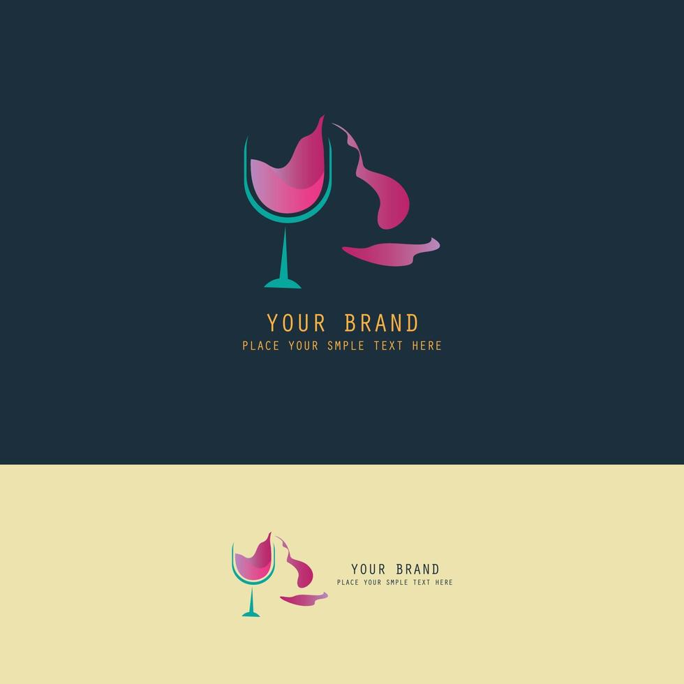 wine symbol logo.eps vector