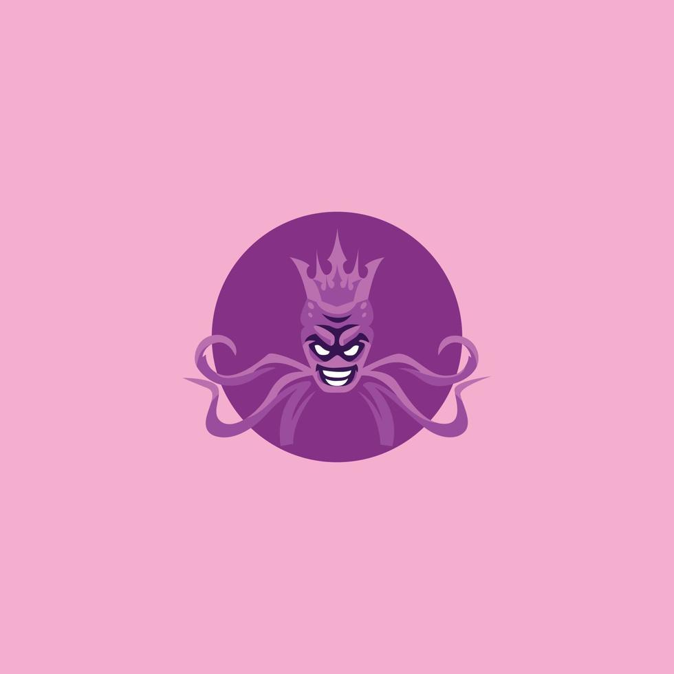 octopus king logo.eps vector