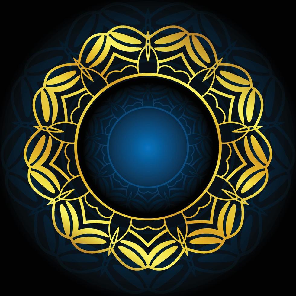 diseño de fondo de mandala ornamental de lujo con color dorado vector