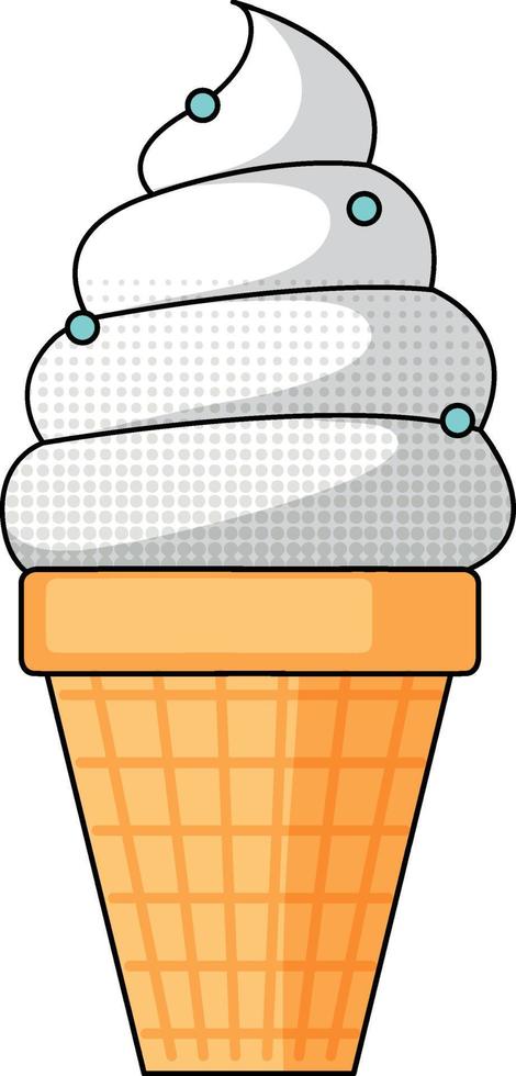 An ice cream on white background vector