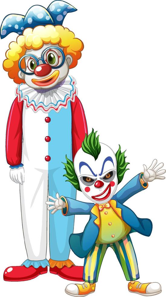 Colourful clown cartoon character vector