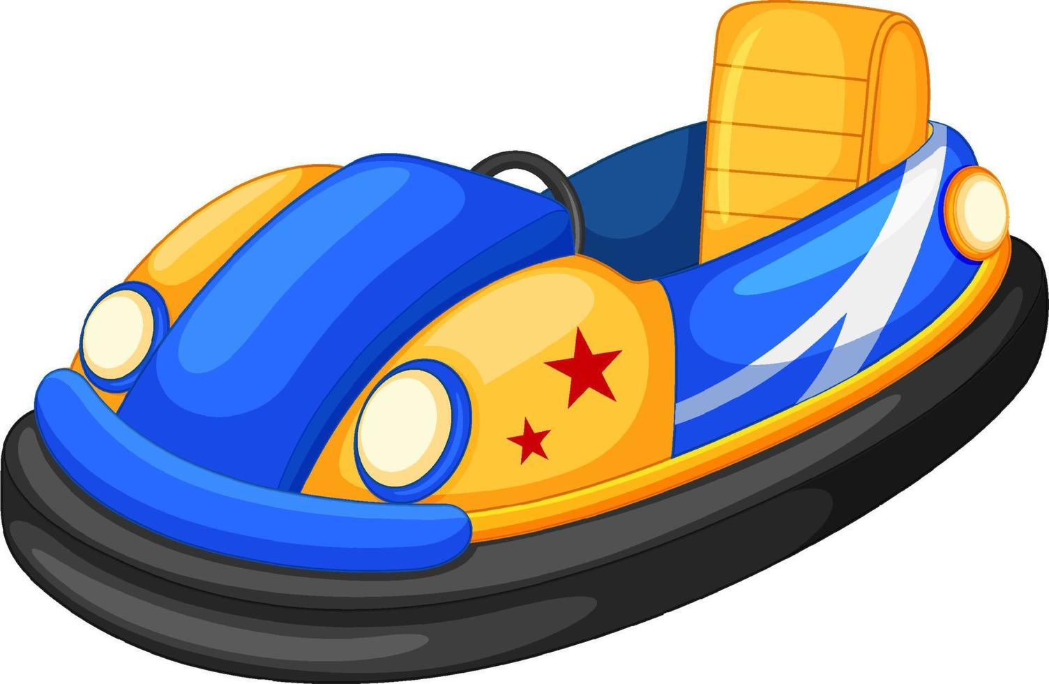 Cartoon bumper car on white background vector