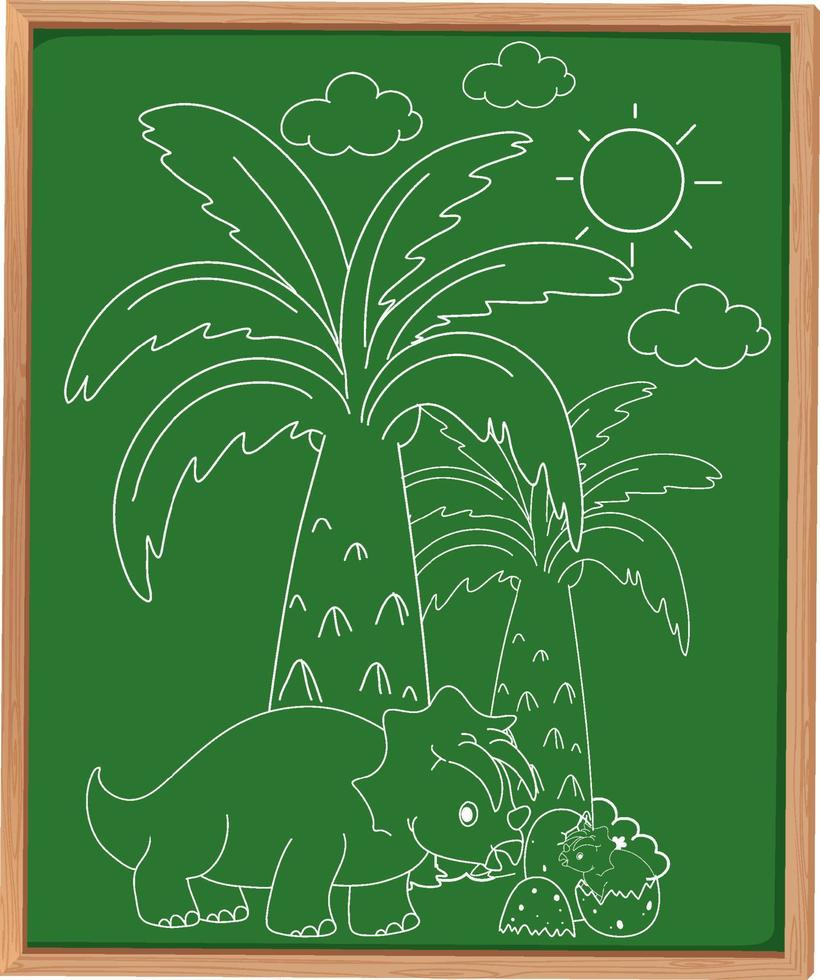 A board with a doodle sketch design on white background vector