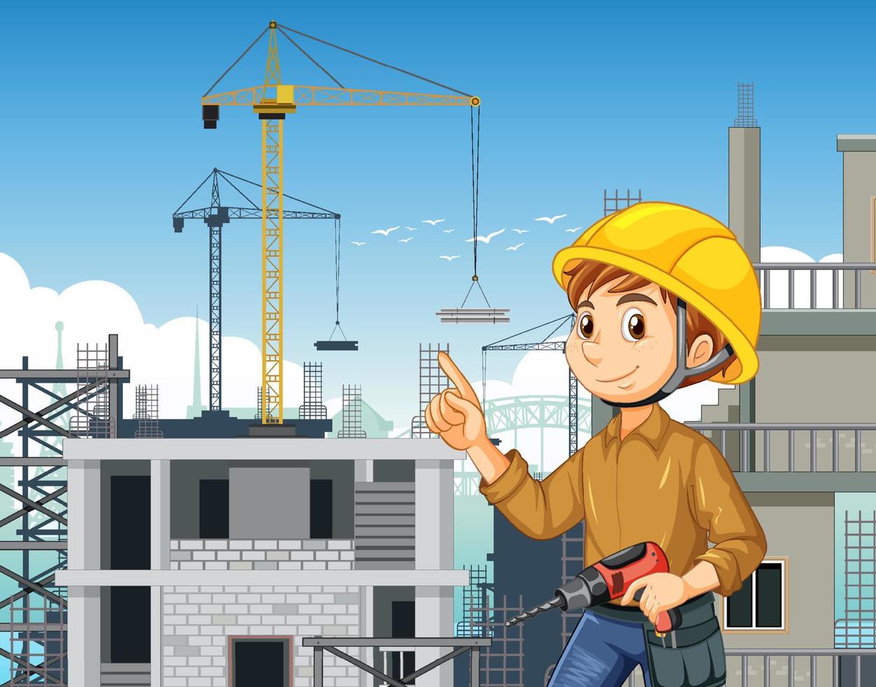 Building construction site background 7375158 Vector Art at Vecteezy