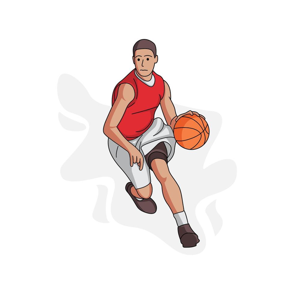 personaje de baloncesto de ilustración vector