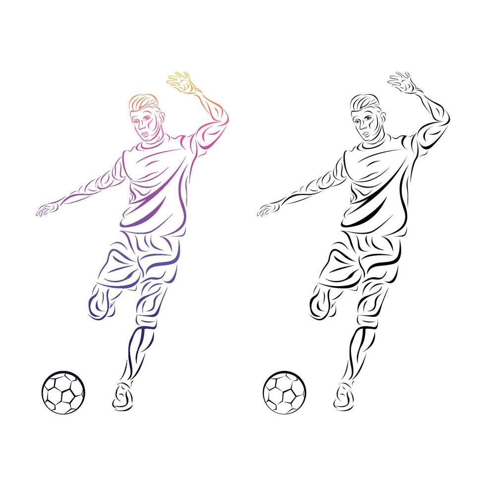 extracto, de, ilustración, fútbol vector