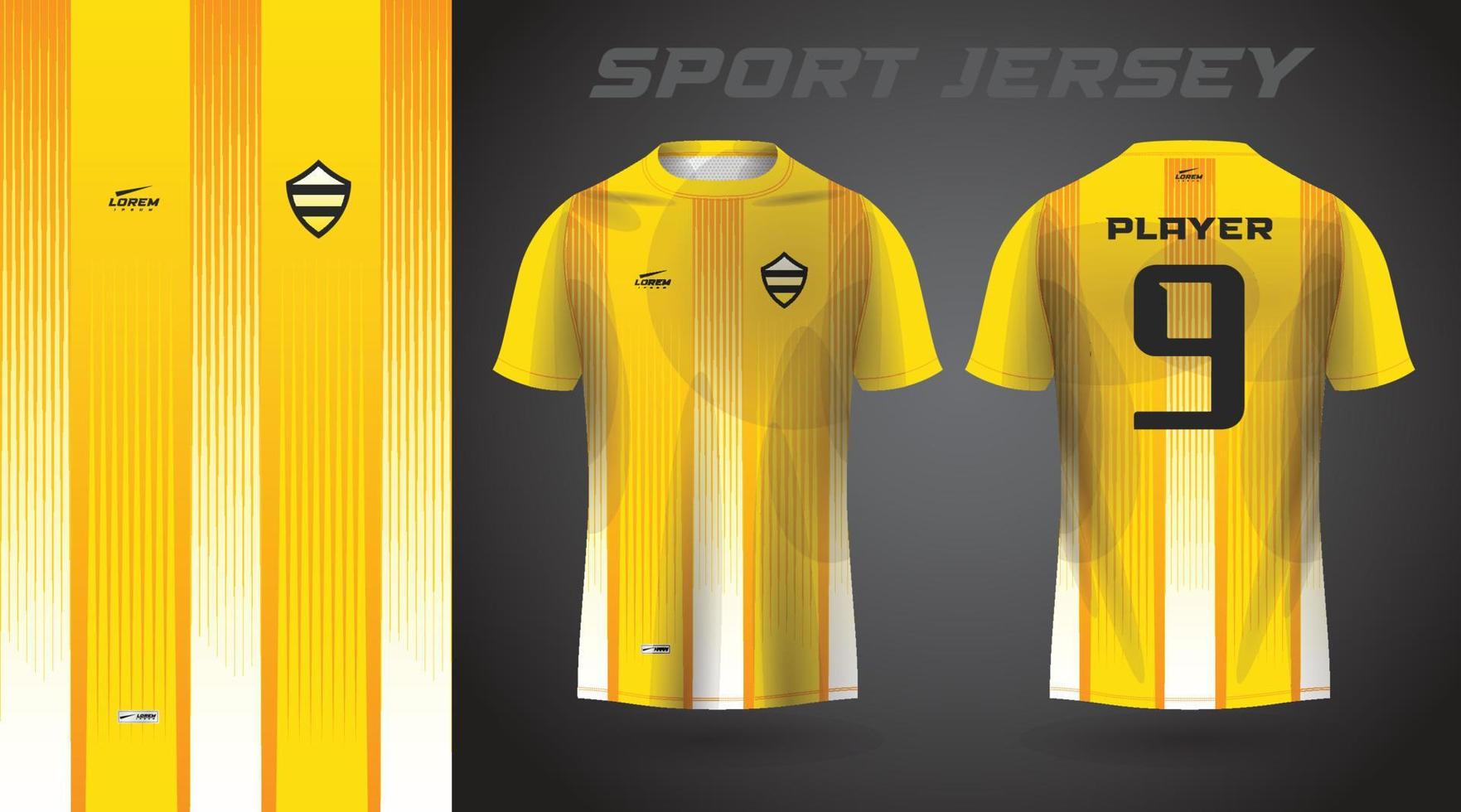 yellow t-shirt sport jersey design vector