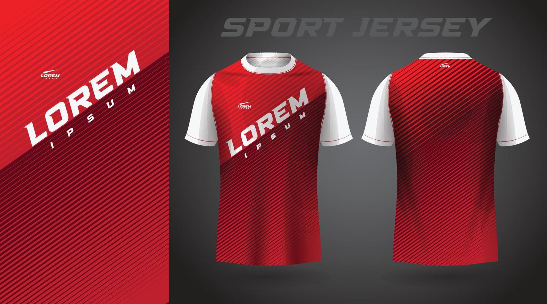 red t-shirt sport jersey design vector