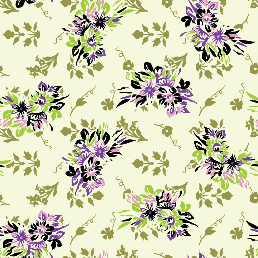 Vector Flower pattern floral seamless background beautiful illustration