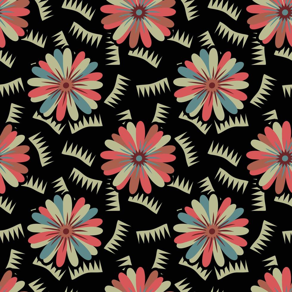 Vector illustration art Beautiful seamless floral pattern background Flourish ornamental garden for textile print
