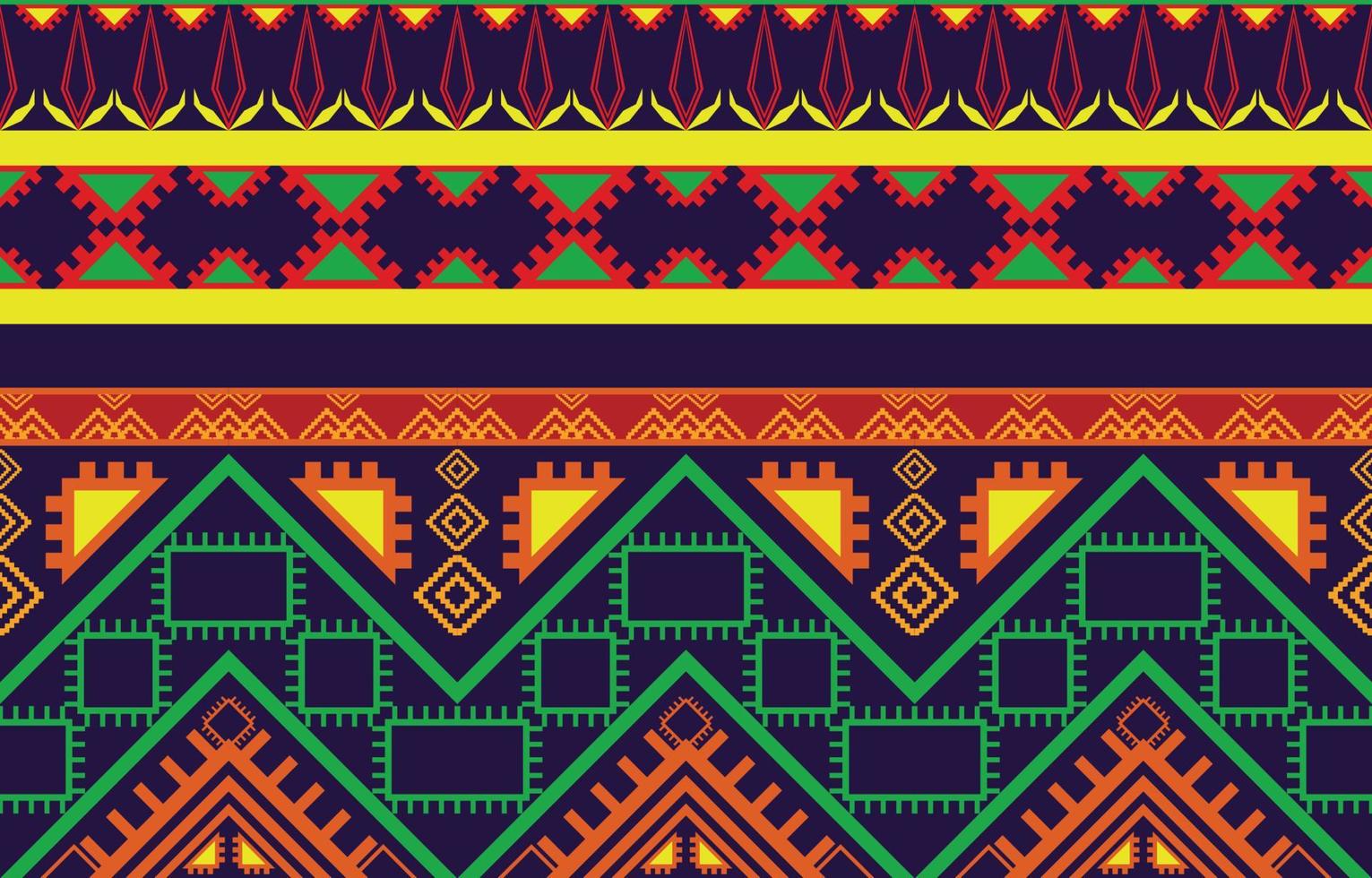 Geometric oriental tribal ethnic pattern traditional background Design for carpet,wallpaper,clothing,wrapping,batik,fabric,Vector illustration embroidery style. vector