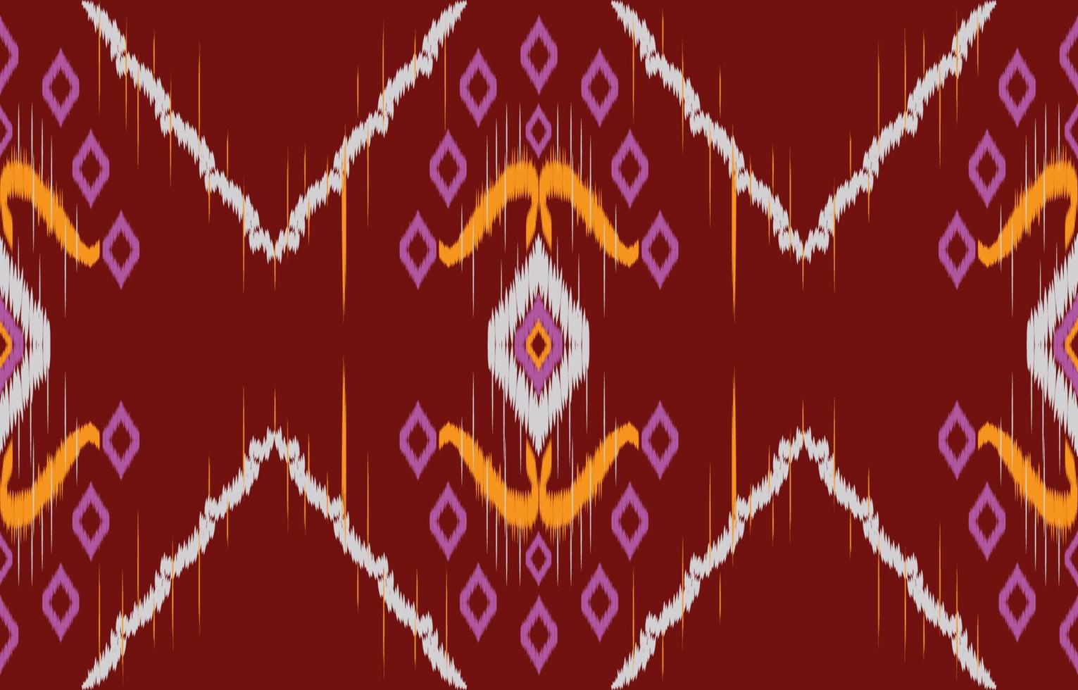 fabric ikat seamless pattern geometric ethnic traditional embroidery style.Design for background,carpet,mat,sarong,clothing,Vector illustration. vector