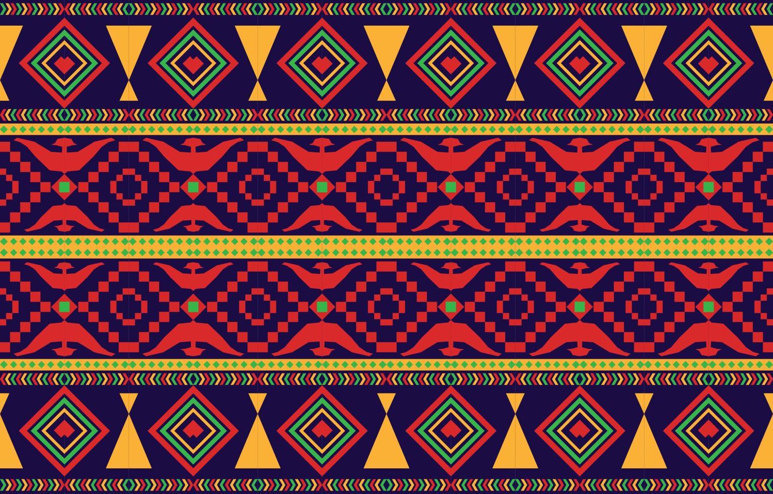 patrón étnico tribal oriental geométrico diseño de fondo tradicional para alfombra, papel pintado, ropa, envoltura, batik, tela, estilo de bordado de ilustración vectorial. vector