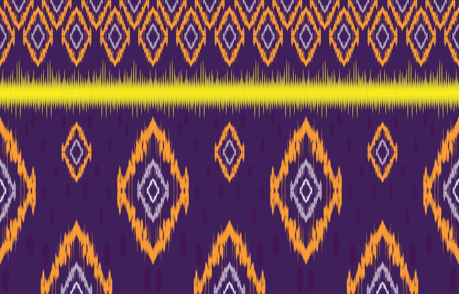 fabric ikat seamless pattern geometric ethnic traditional embroidery style.Design for background,carpet,mat,sarong,clothing,Vector illustration. vector