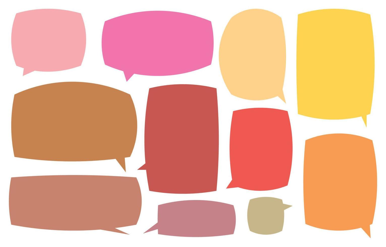 Set speech bubbles on white background. chat box or chat vector square message or communication icon Cloud speaking for comics and minimal message dialog